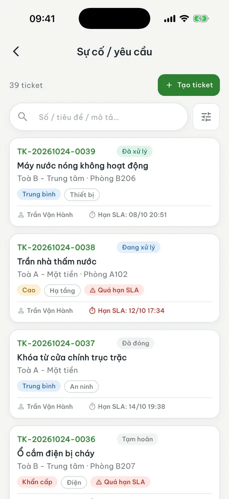 App VinaBos: sự cố và yêu cầu